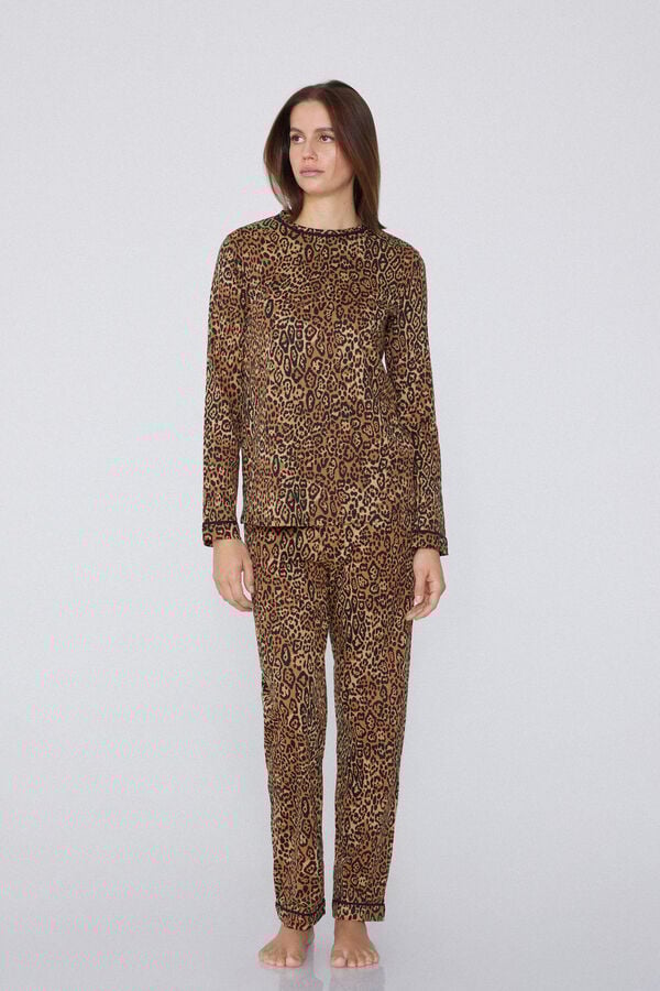 Tezenis Pijama Largo Algodón Grueso Estampado Animal