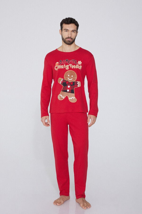 Tezenis Pijama Largo Algodón Grueso Muñeco Jengibre