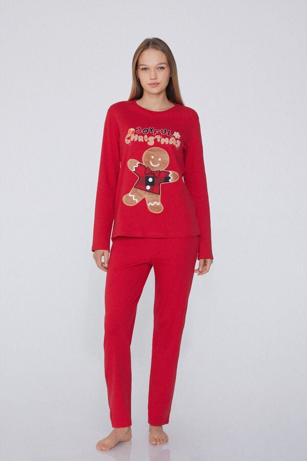 Tezenis Pijama Largo Algodón Grueso Muñeco Jengibre