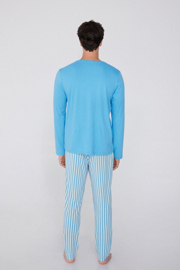 Tezenis Pijama Largo De Algodón Con Bolsillo Con Estampado Sunny