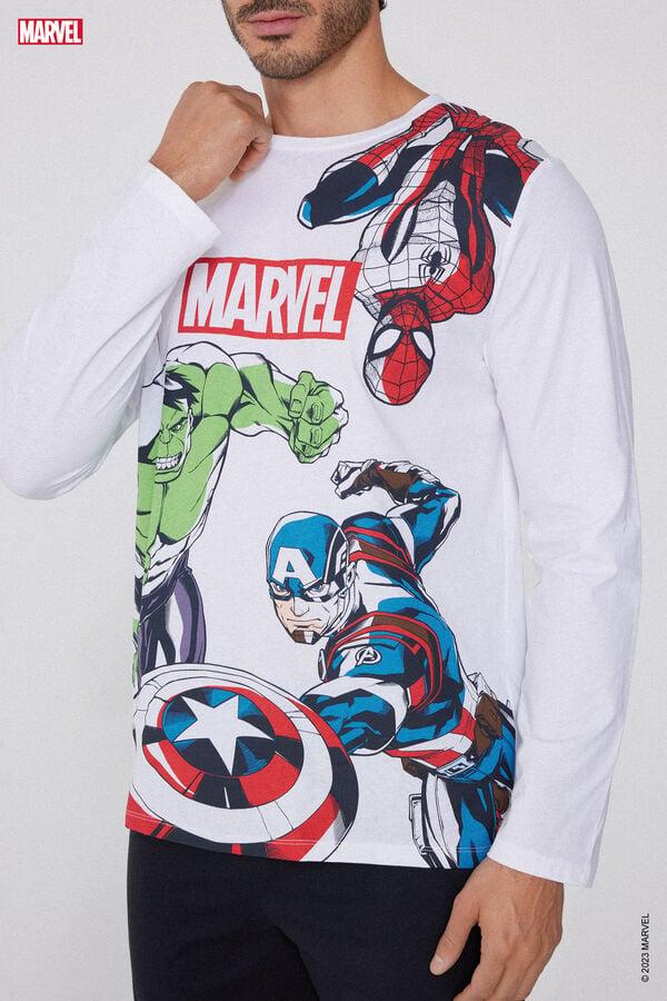 Tezenis Pijama Largo De Algodón Con Estampado Avengers