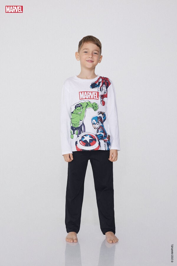 Tezenis Pijama Largo De Algodón Con Estampado Avengers