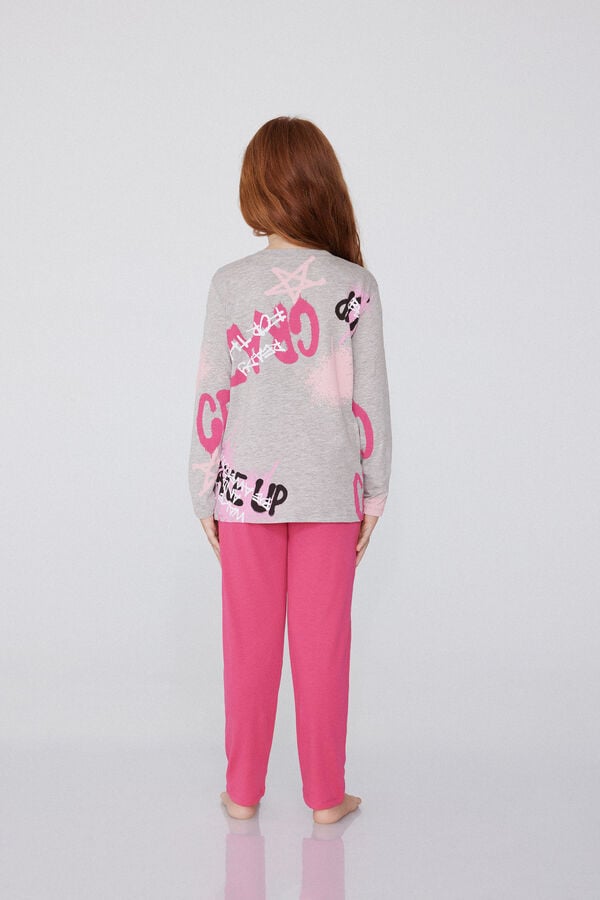 Tezenis Pijama Largo De Algodón Con Estampado Crazy