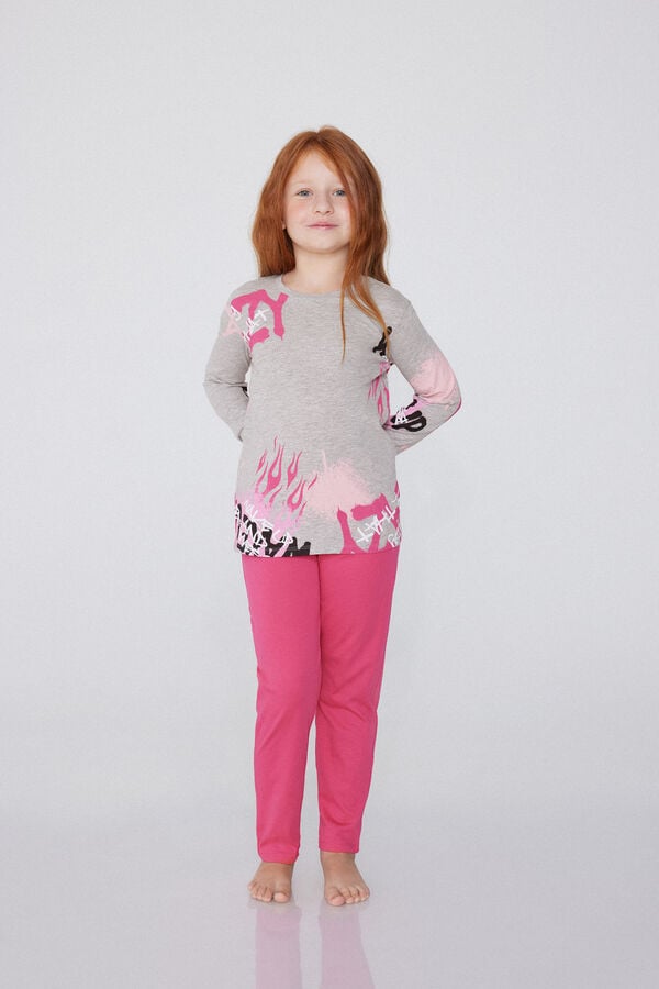 Tezenis Pijama Largo De Algodón Con Estampado Crazy