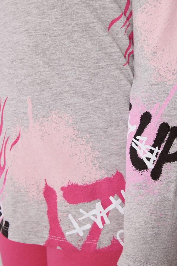 Tezenis Pijama Largo De Algodón Con Estampado Crazy