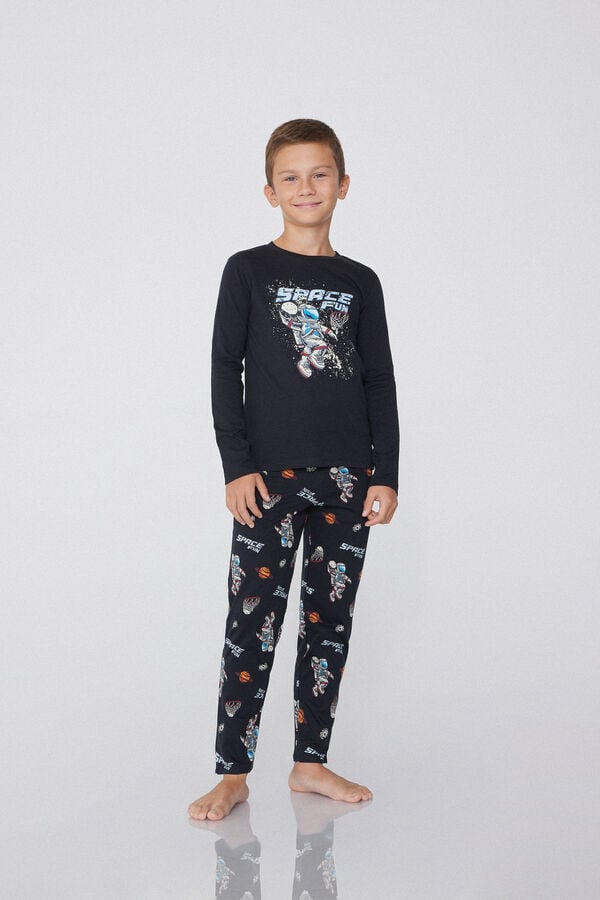 Tezenis Pijama Largo De Algodón Con Estampado De Coches