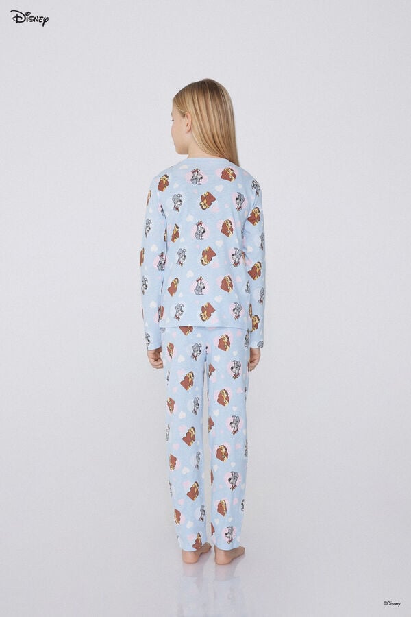 Tezenis Pijama Largo De Algodón Con Estampado De Disney De La Dama Y El Vagabundo