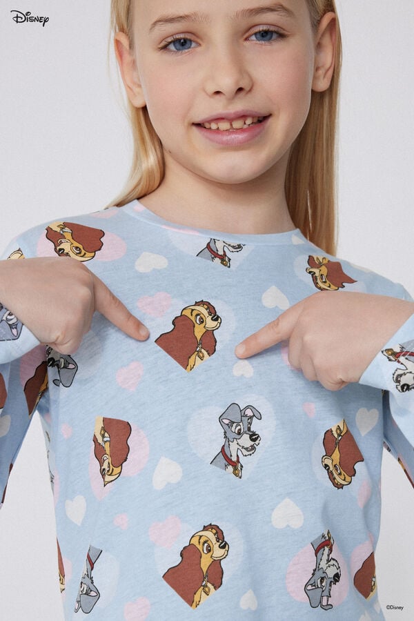 Tezenis Pijama Largo De Algodón Con Estampado De Disney De La Dama Y El Vagabundo