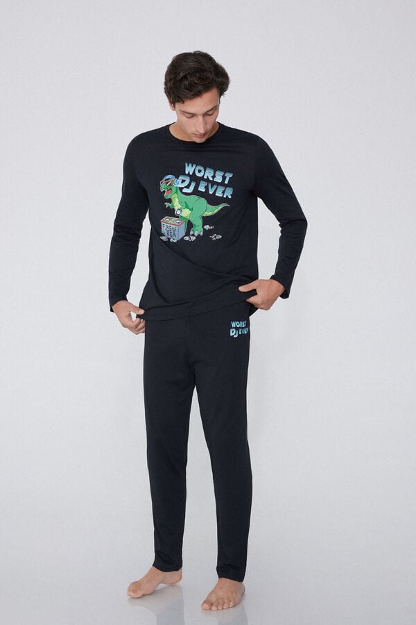 Tezenis Pijama Largo De Algodón Con Estampado Deejay