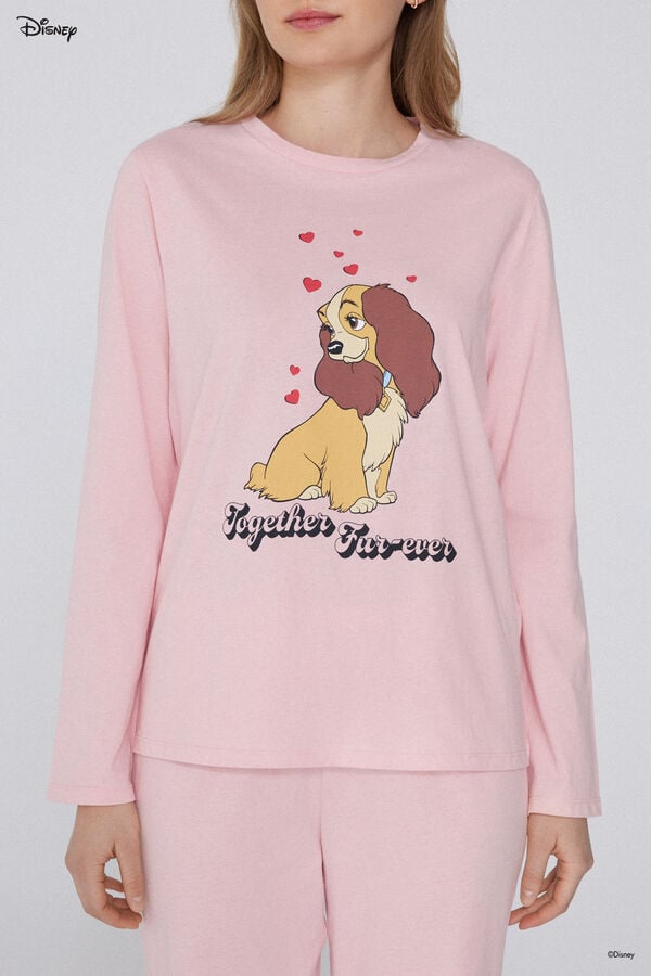 Tezenis Pijama Largo De Algodón Con Estampado Disney Lilli