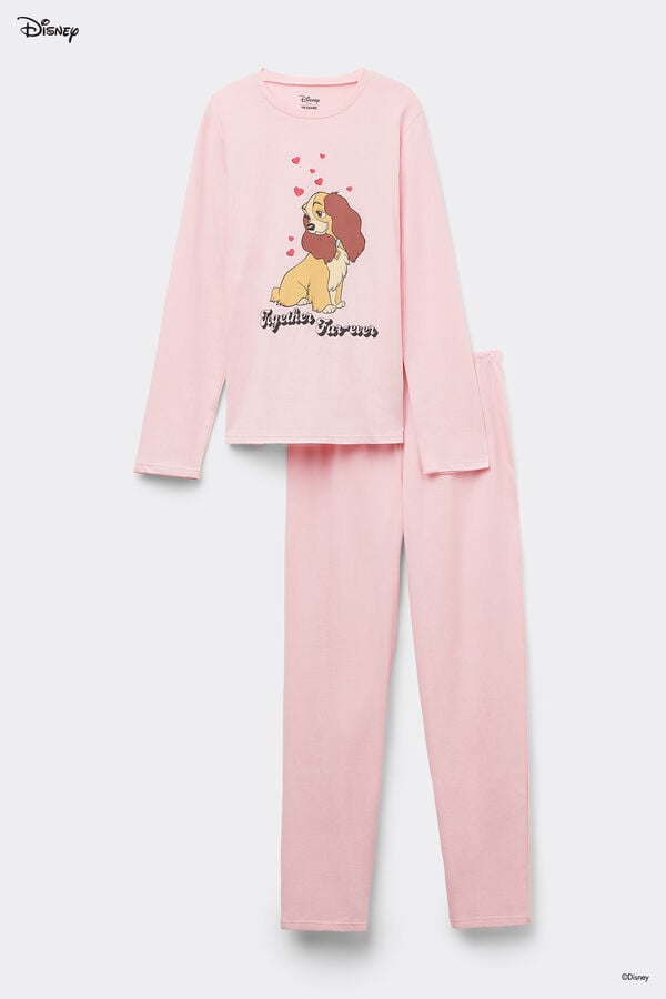 Tezenis Pijama Largo De Algodón Con Estampado Disney Lilli