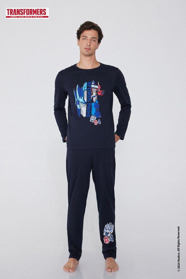Tezenis Pijama Largo De Algodón Con Estampado Transformers