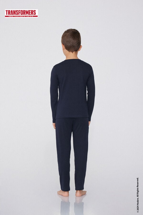 Tezenis Pijama Largo De Algodón Con Estampado Transformers Para Niño