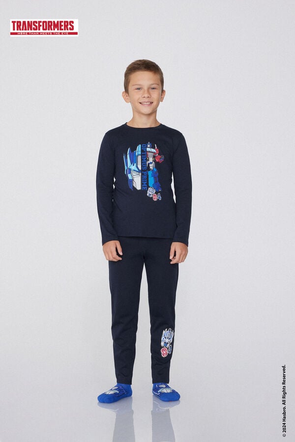 Tezenis Pijama Largo De Algodón Con Estampado Transformers Para Niño