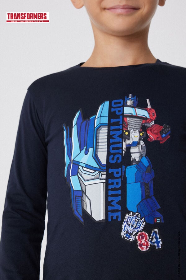 Tezenis Pijama Largo De Algodón Con Estampado Transformers Para Niño