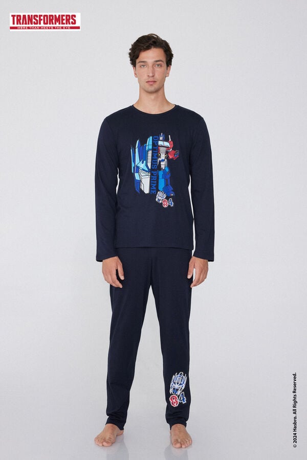 Tezenis Pijama Largo de Algodón con Estampado Transformers