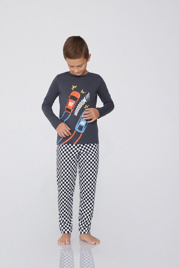 Tezenis Pijama Largo De Algodón Para Niño Con Coches