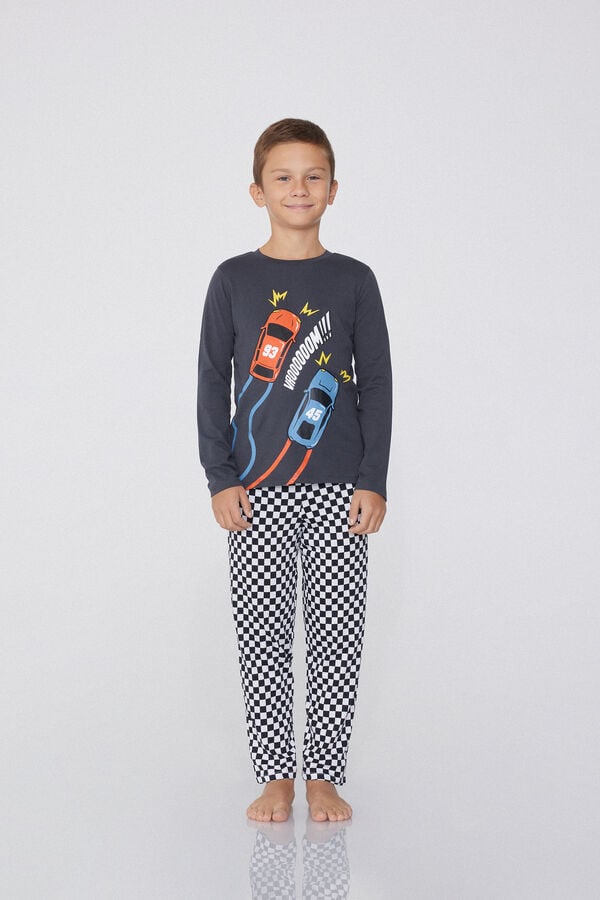 Tezenis Pijama Largo de Algodón para Niño con Coches