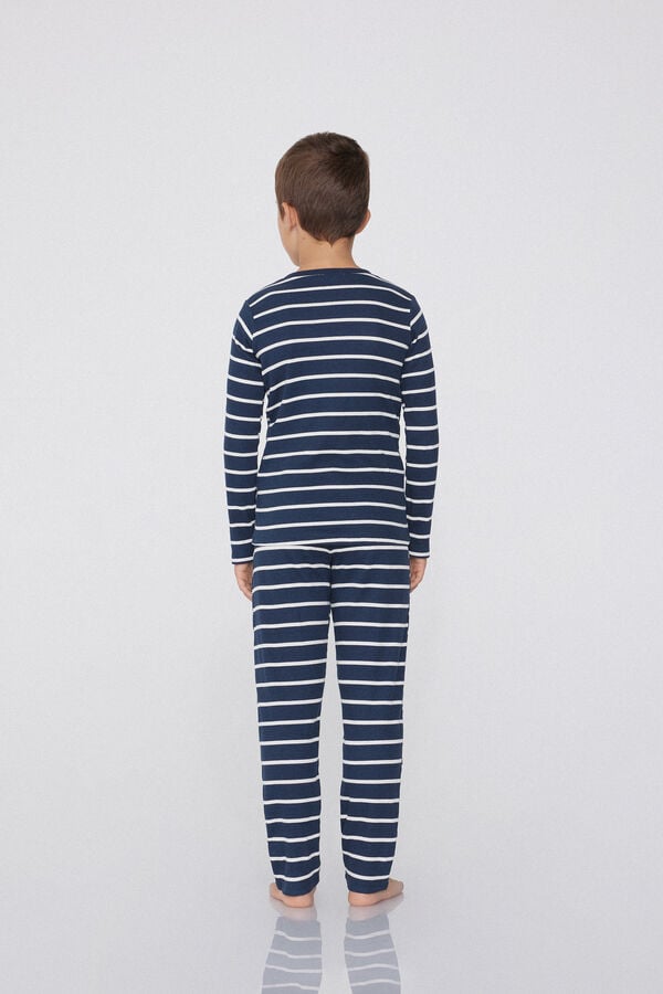 Tezenis Pijama Largo De Canalé De Algodón Para Niño