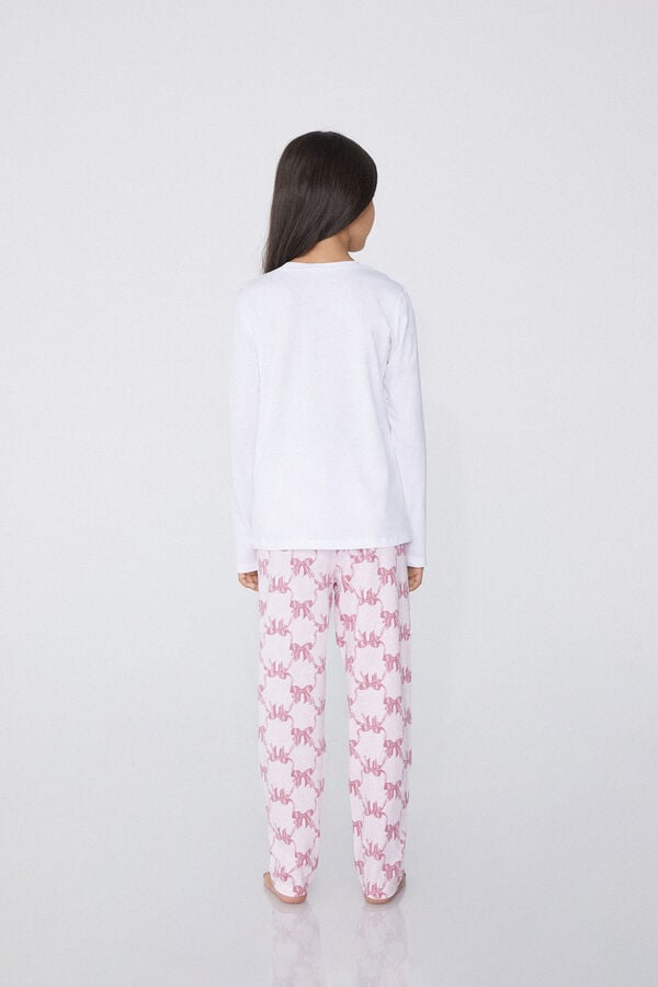Tezenis Pijama Largo De Manga Larga De Algodón Con Bailarina