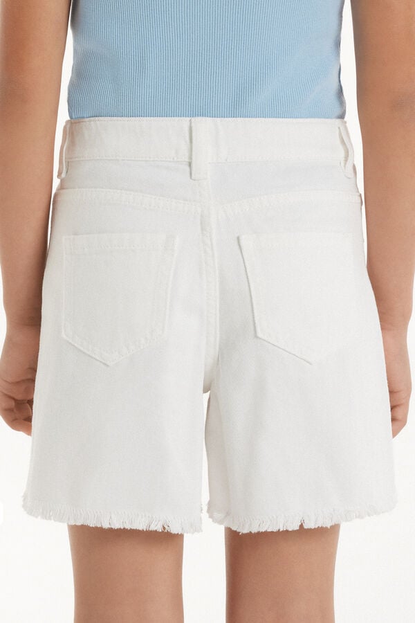 Tezenis Shorts De Denim Deshilachados Con Aplicaciones De Corazones