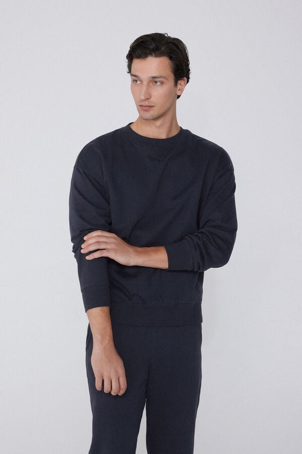 Tezenis Sudadera Básica 100 Algodón Con Cuello Redondo