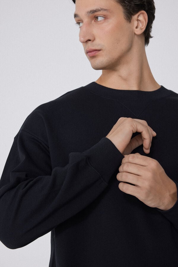 Tezenis Sudadera Básica 100 Algodón Con Cuello Redondo