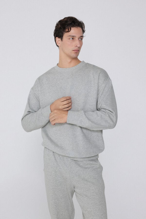 Tezenis Sudadera Básica 100 Algodón Con Cuello Redondo