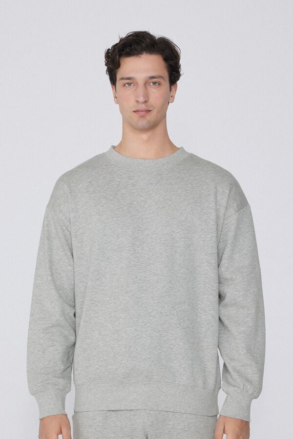 Tezenis Sudadera Básica 100 Algodón Con Cuello Redondo