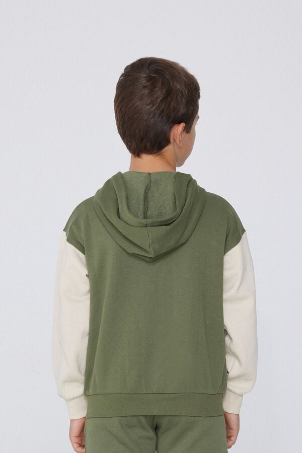 Tezenis Sudadera Con Capucha Con Cremallera Y Parche Para Niño