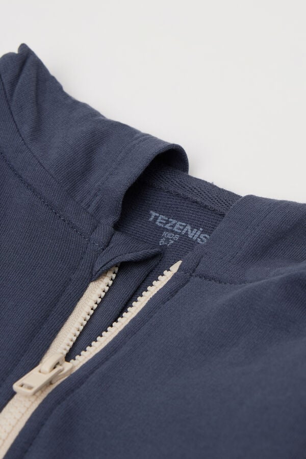 Tezenis Sudadera De Algodón Con Capucha Y Cremallera Unisex Para Niños