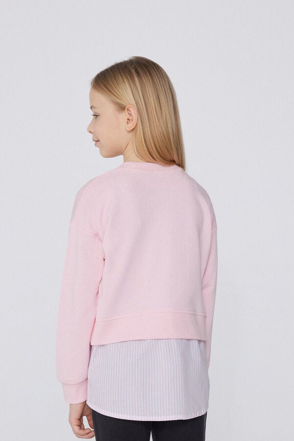 Tezenis Sudadera De Manga Larga En Algodón Efecto Camisa Niña