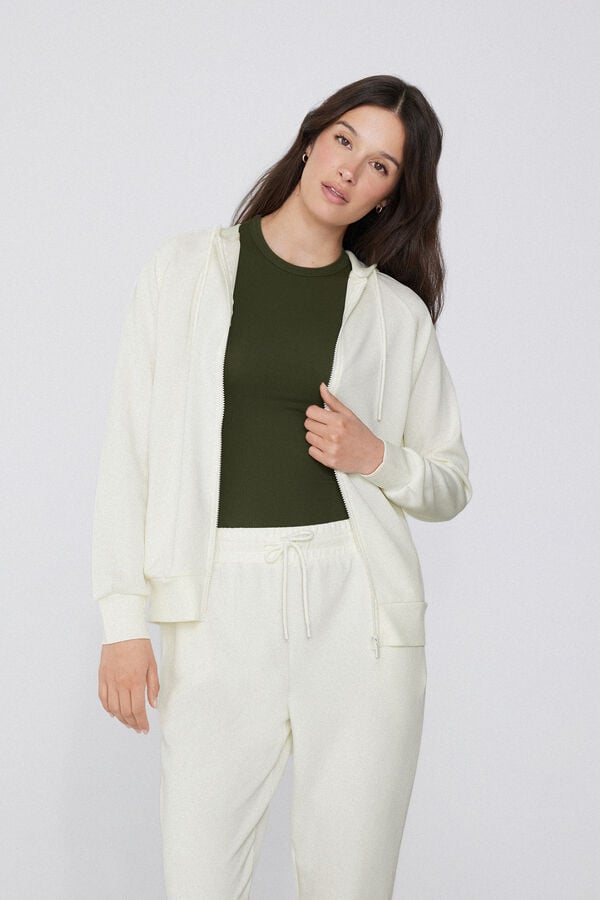 Tezenis Sudadera De Viscosa Suave Con Cremallera Y Capucha