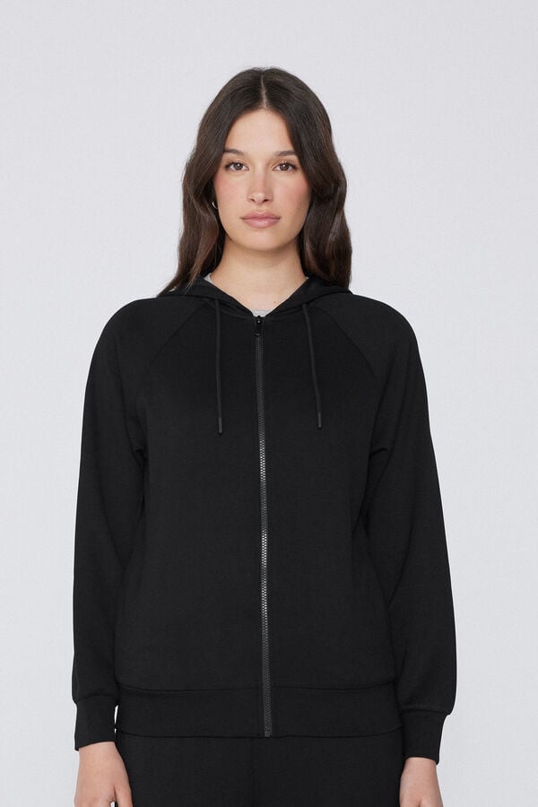 Tezenis Sudadera de Viscosa Suave con Cremallera y Capucha