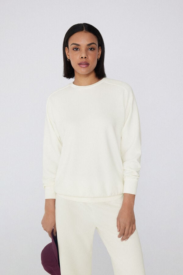 Tezenis Sudadera De Viscosa Suave Con Cuello Redondo