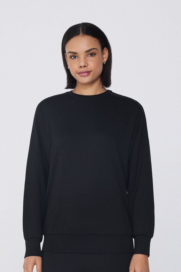 Tezenis Sudadera de Viscosa Suave con Cuello Redondo