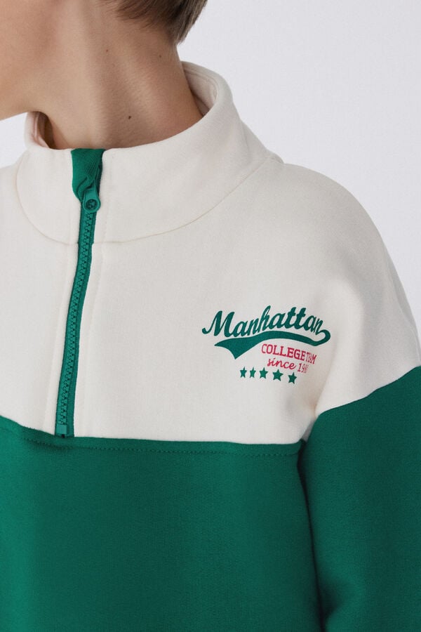 Tezenis Sudadera Gruesa Con Cremallera Y Cuello Cisne