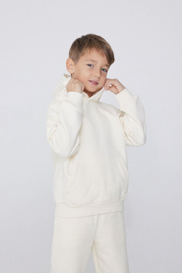 Tezenis Sudadera Gruesa De Manga Larga Con Capucha Y Bolsillo Grande