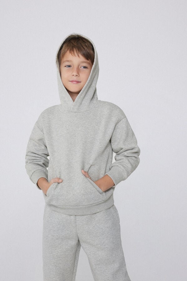 Tezenis Sudadera Gruesa De Manga Larga Con Capucha Y Bolsillo Grande