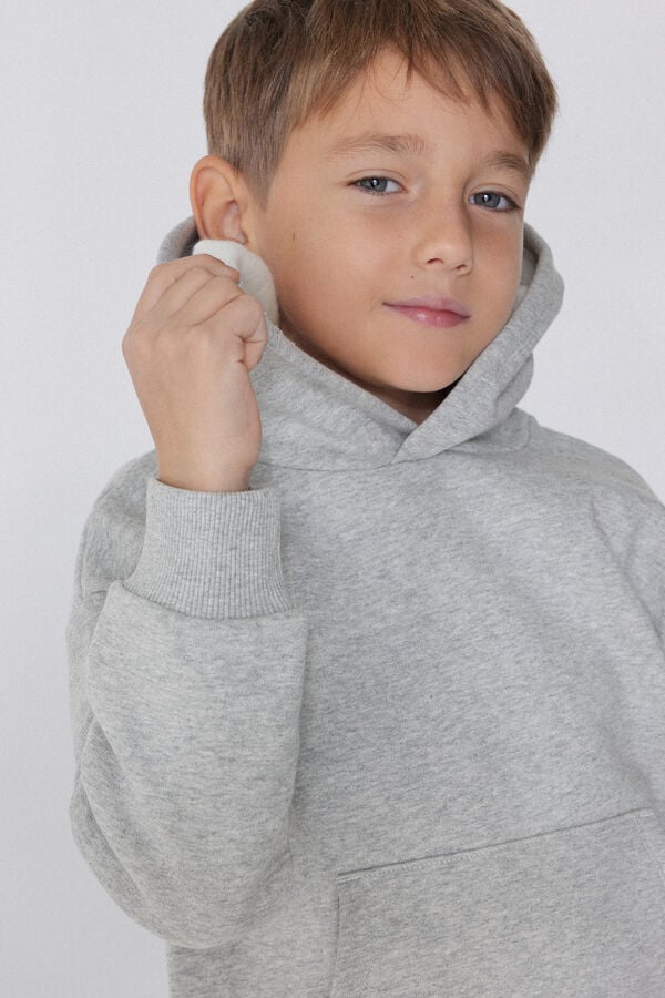 Tezenis Sudadera Gruesa De Manga Larga Con Capucha Y Bolsillo Grande