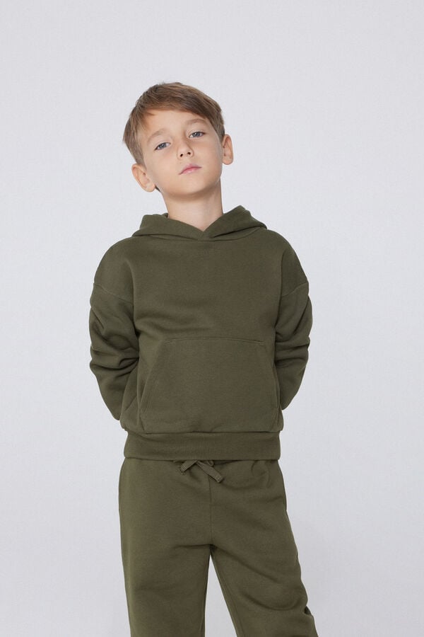 Tezenis Sudadera Gruesa De Manga Larga Con Capucha Y Bolsillo Grande