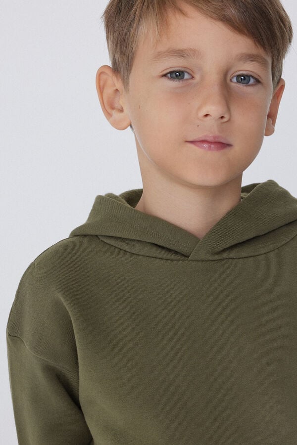 Tezenis Sudadera Gruesa De Manga Larga Con Capucha Y Bolsillo Grande