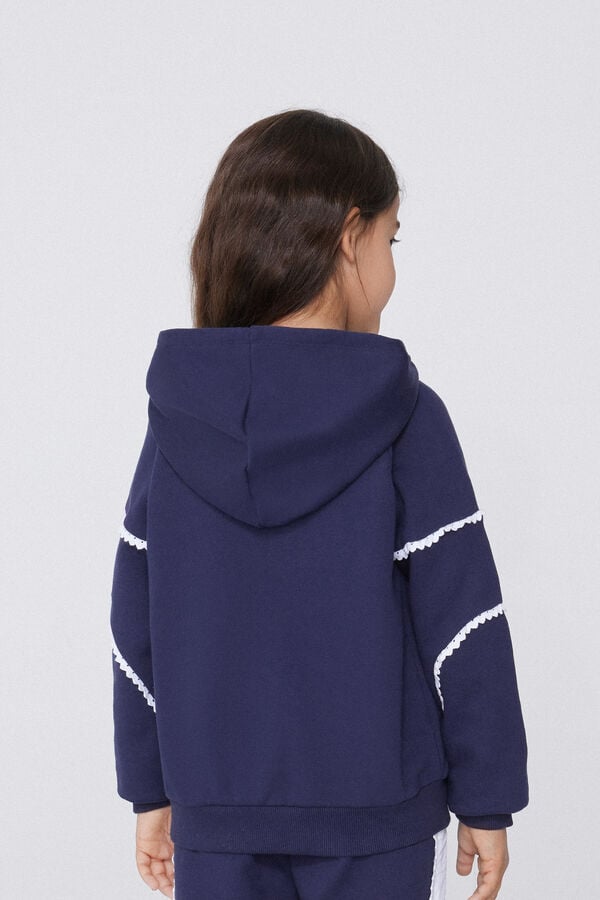 Tezenis Sudadera Gruesa De Manga Larga Con Capucha Y Encaje