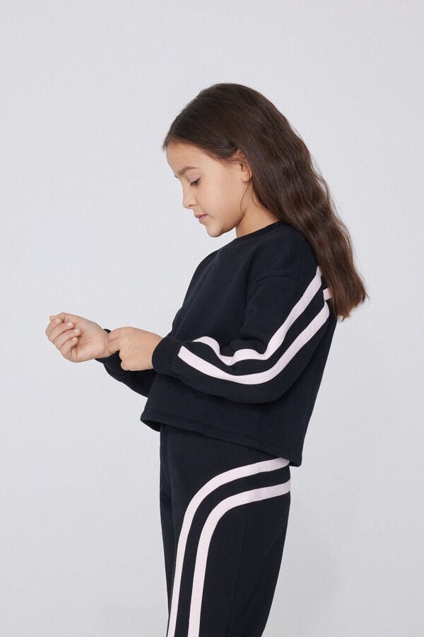 Tezenis Sudadera Gruesa De Manga Larga Con Tiras Laterales