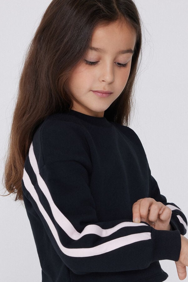 Tezenis Sudadera Gruesa De Manga Larga Con Tiras Laterales