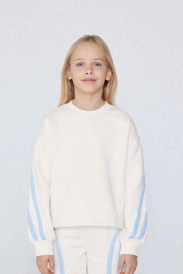 Tezenis Sudadera Gruesa de Manga Larga con Tiras Laterales