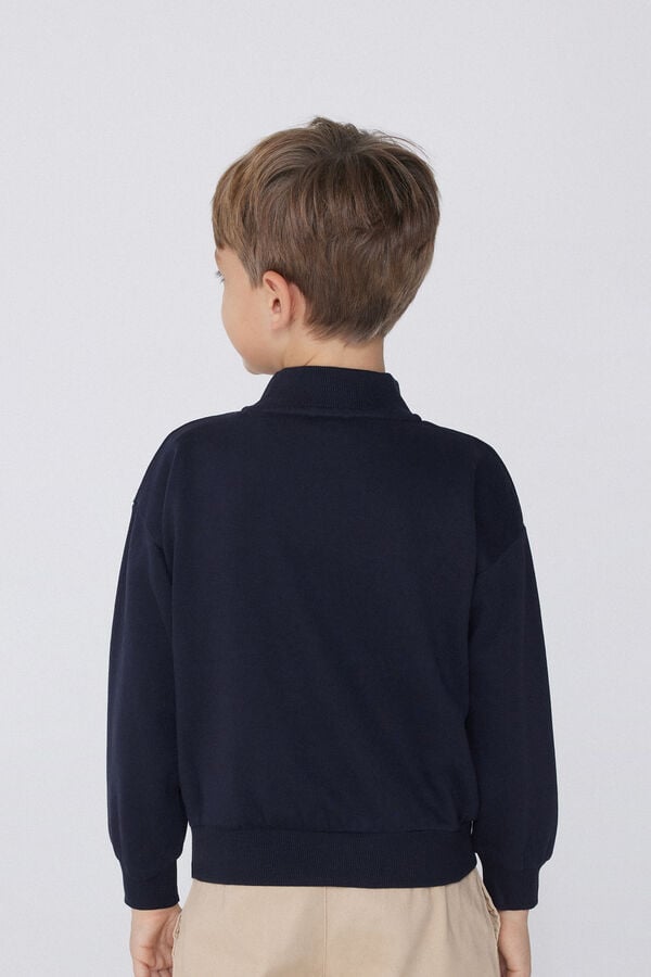 Tezenis Sudadera Manga Larga Con Cremallera Y Parche