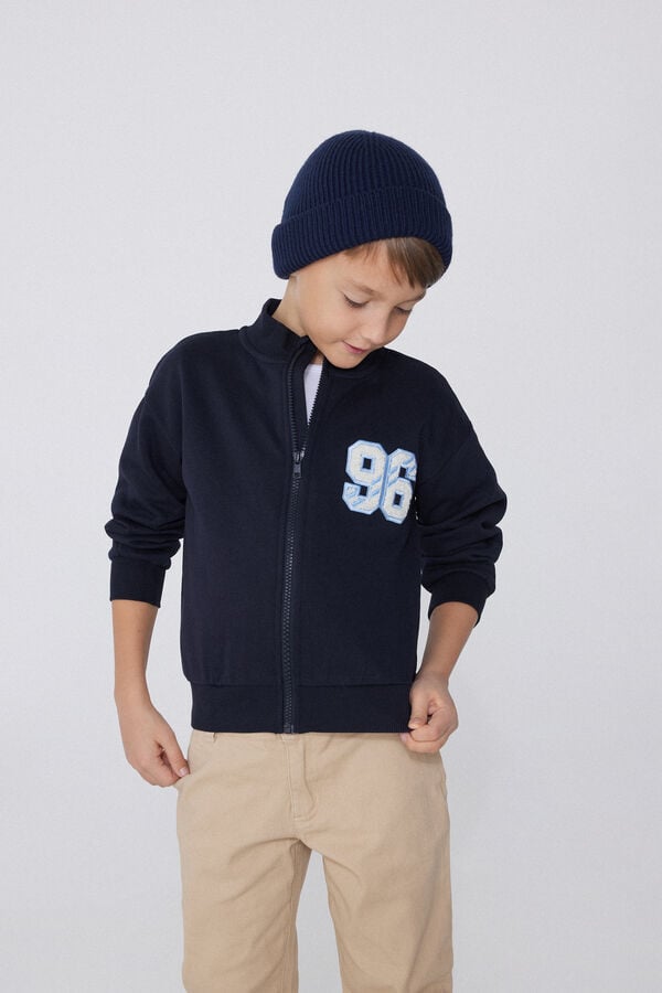 Tezenis Sudadera Manga Larga Con Cremallera Y Parche