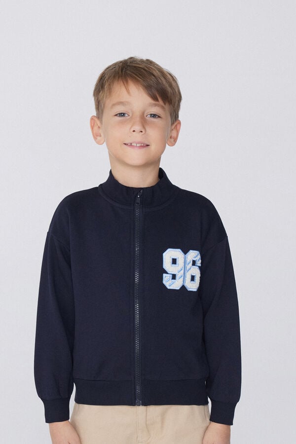 Tezenis Sudadera Manga Larga Con Cremallera Y Parche