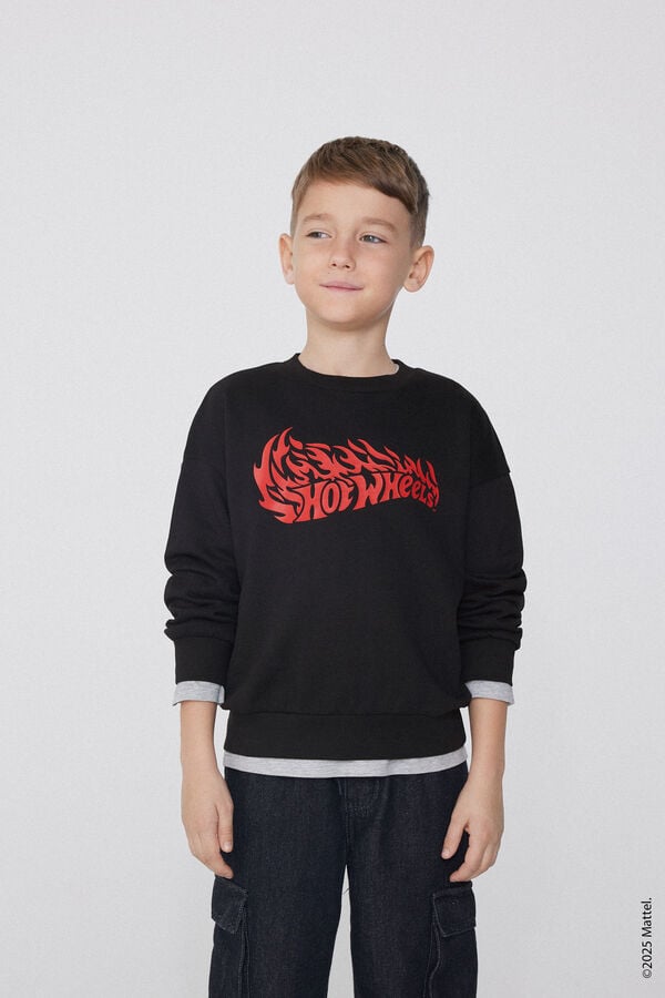 Tezenis Sudadera Manga Larga Con Estampado Hot Wheels Para Niño